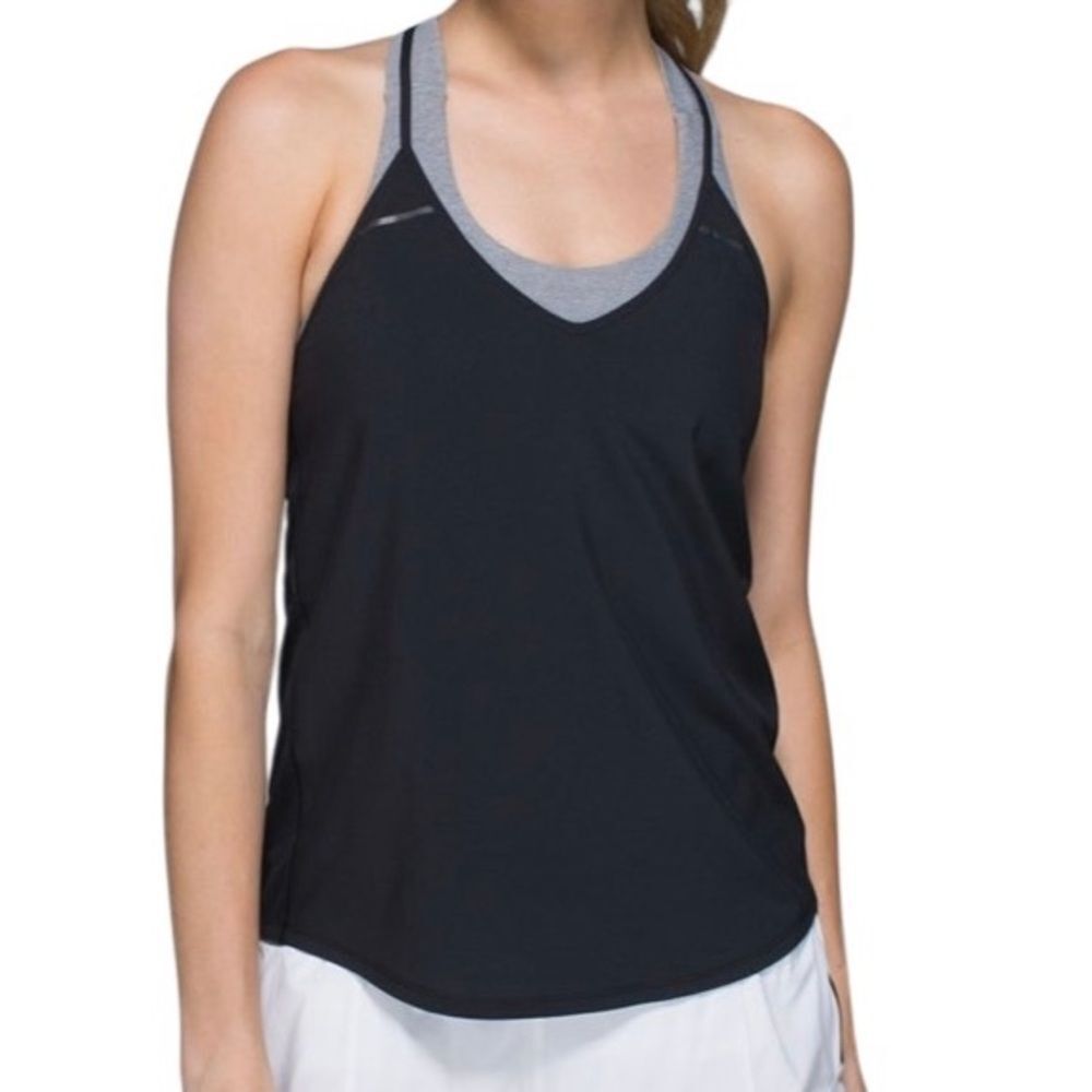 Lululemon Breezy Singlet Black Tank Top Size 10